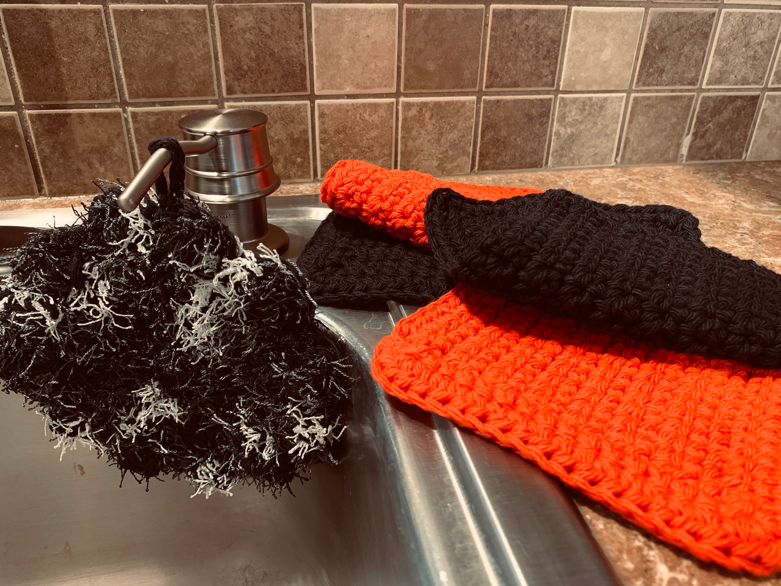 100 Cotton Handcrochet Dishrag Set Etsy