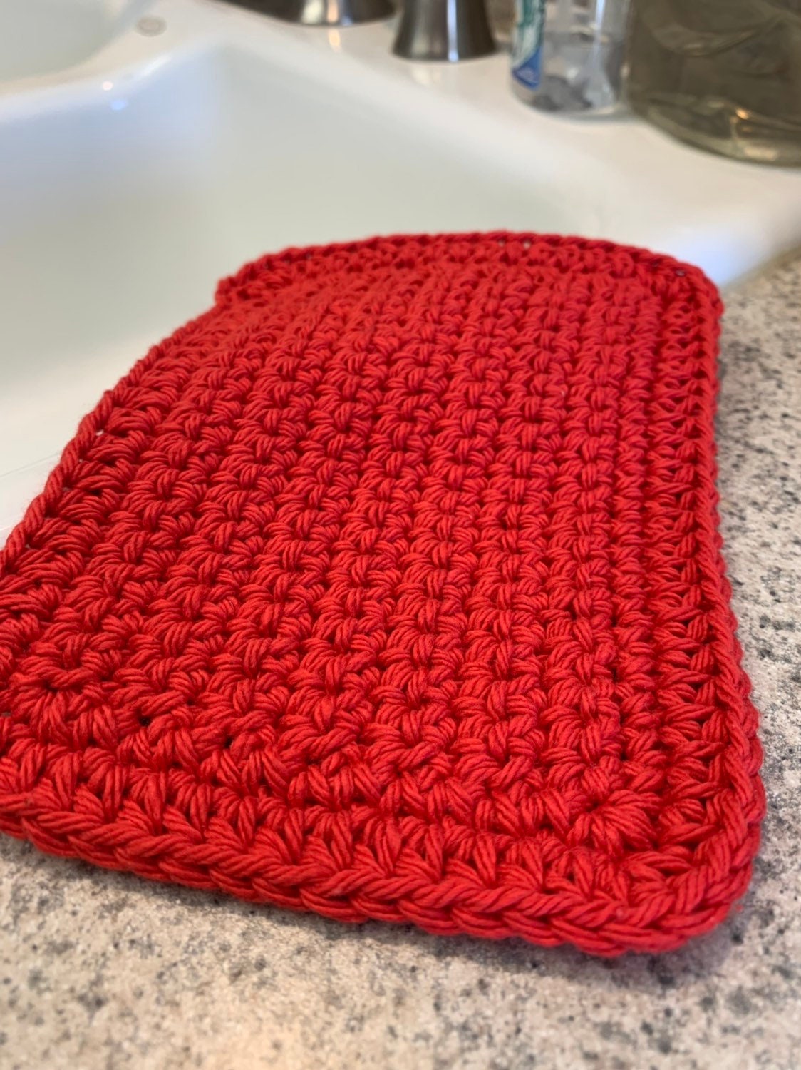 100 Cotton Handcrochet Dishrag Set Etsy