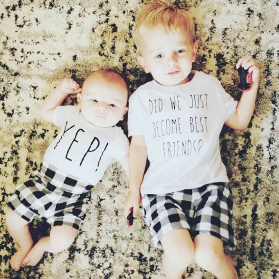 Did we just become best friends shirts, Big Brother Shirt, Big Sister Shirt, Newborn Bodysuit, Sibling Shirt Set, Best Friends Shirts