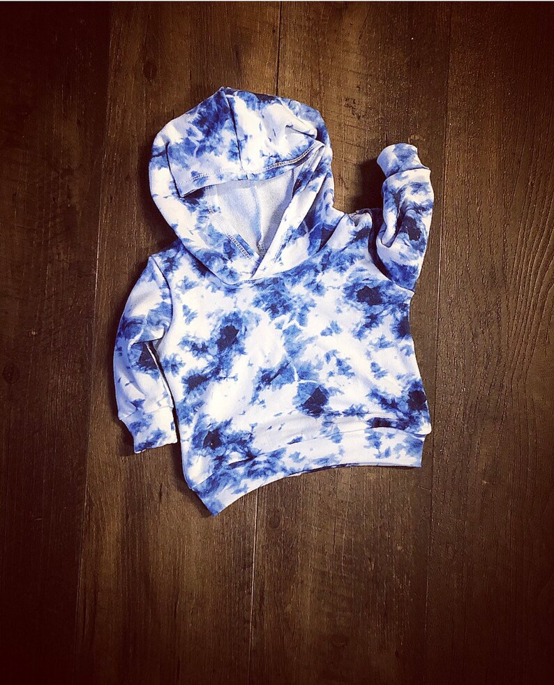 Baby Hoodie Tie Dye Hoodie Blue Tiedye Hoodie Unisex Baby Etsy
