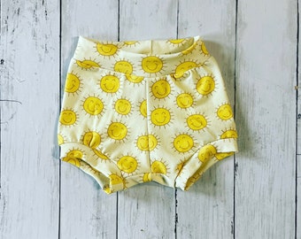 Baby Bummies, Sun Shorts, Newborn Shorties, Toddler Bummies, Unisex, You Are My Sunshine