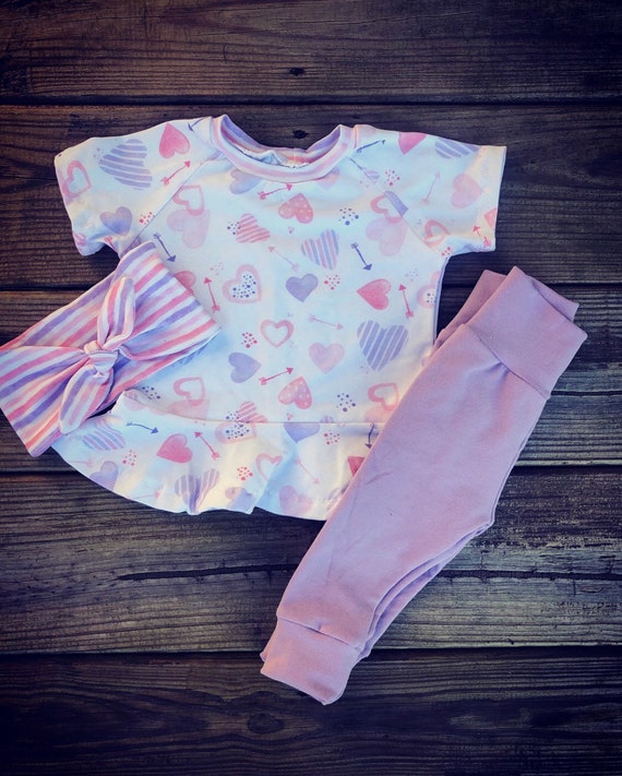 baby girl heart outfit