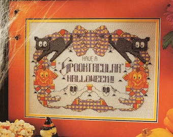Grille de point de croix - HALLOWEEN - GHOSTLY GREETINGS - Pattern Needlework X-Stitch