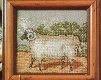 Championship SHEEP on the Farm - Country Fair Cross X-Stitch Stitch Chart Pattern Needle