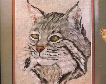 Vintage BOB CAT croix X-point point graphique motif à l’aiguille