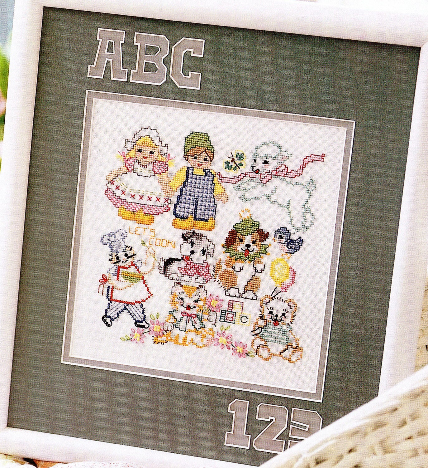 Rare CHILDREN'S FAVORITES Cross Stitch Chart Baby Nursery Rhyme Sampler