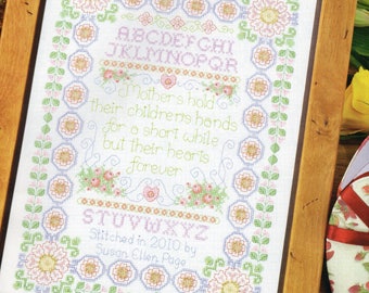 MOTHER'S DAY SAMPLER Cross Stitch Chart Pattern Needlework X-Stitch