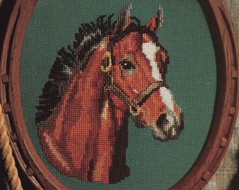 Vintage -PORTRAIT OF A COLT  - Beautiful Horse - Cross X-Stitch Stitch Chart Pattern Needle