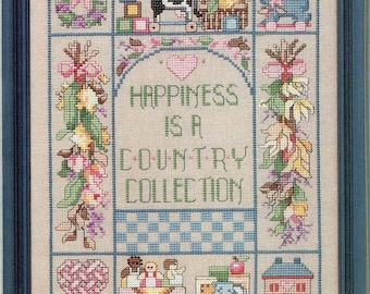 Vintage COUNTRY COLLECTION - Sampler Cross X-Stitch Stitch Chart Pattern Needle