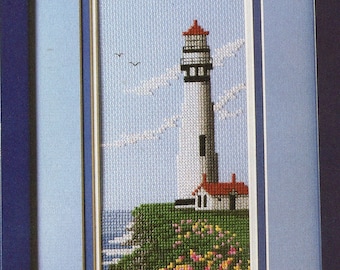 PIGEON POINT LIGHTHOUSE - Cross Stitch -X-Stitch- Chart- Pattern -Needlework