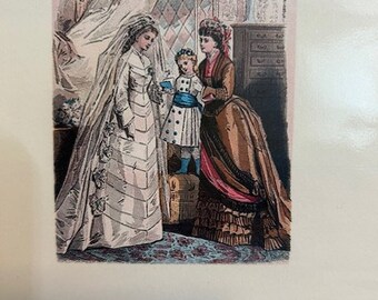 Cross Stitch Chart Pattern - Victorian Wedding 2  - Vintage Fashion Needlepoint