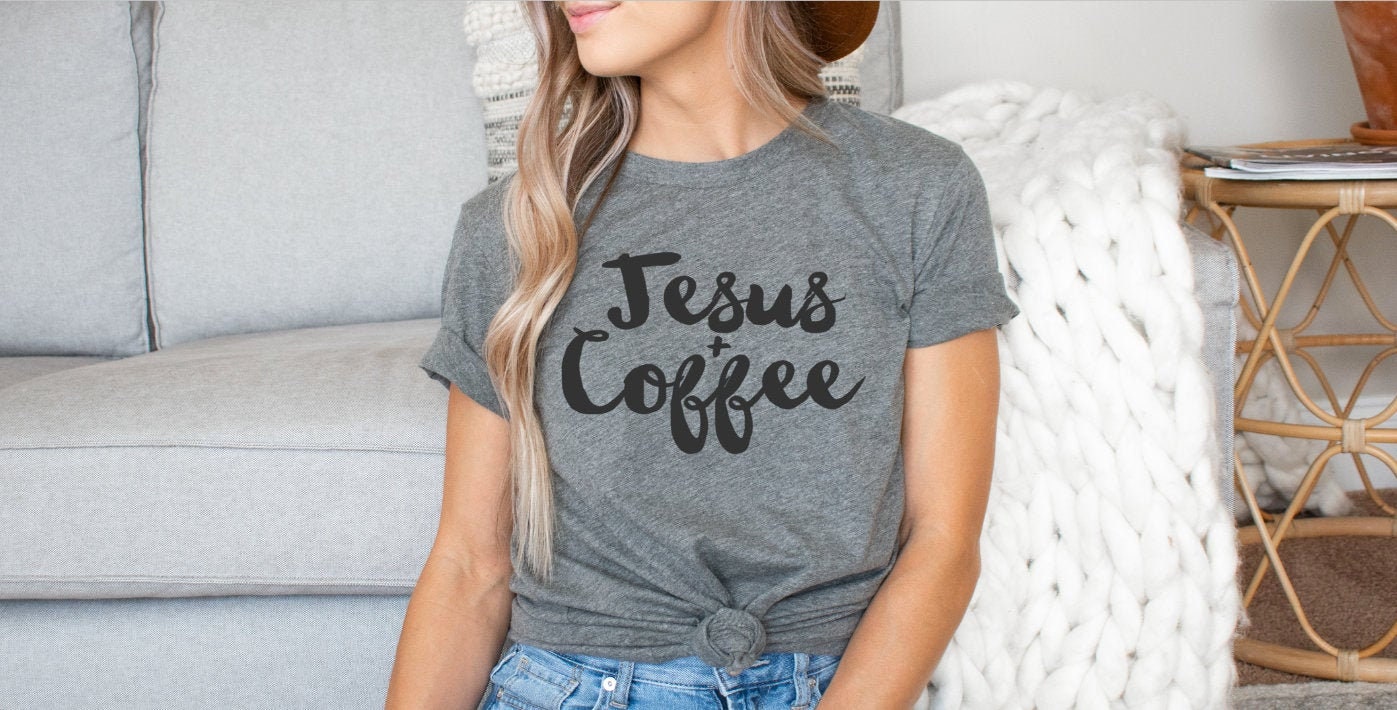Jesus and Coffee Shirt | Christian Shirts| Christian Shirts For Women…