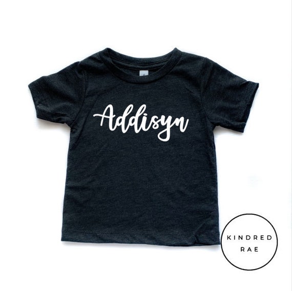 Name Shirt For Girls Personalized Name Shirt Custom Kids Etsy