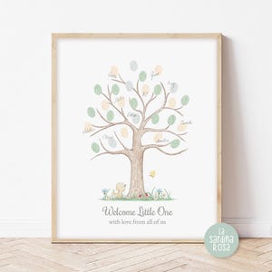 Babyparty Fingerabdruckbaum-Gästebuch, Babyparty-Schild, Babyparty-Schild, Babyparty-Schild, Babyparty-Schild, Baby-Andenken, Baby-Andenken