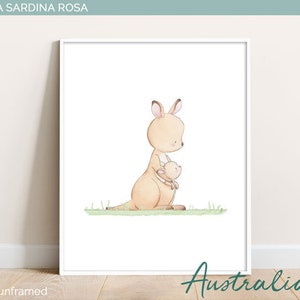 Affiche Kangourou Poster Chambre Enfant Deco Chambre Bebe Etsy