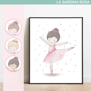 Affiche Ballerine Enfant Dessin Danseuse Classique Poster Etsy