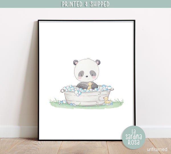 Panda Nursery Print, Baby Room Decor, Panda Bear Wall Art, Kids ...