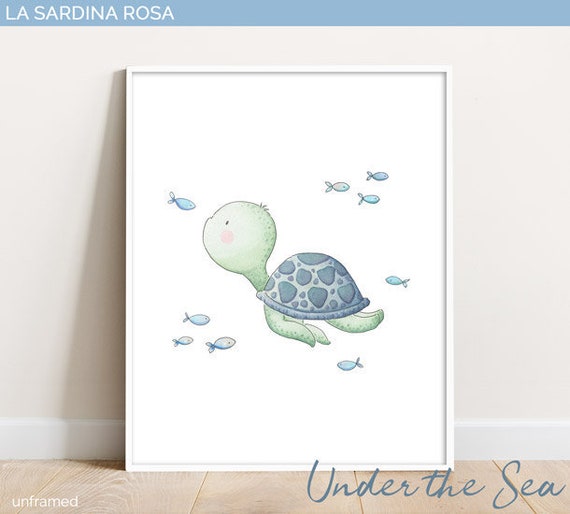Affiche Tortue Marine Decoration Chambre Enfant Poster Etsy Affiche Tortue Marine Decoration Chambre Enfant Poster Etsy