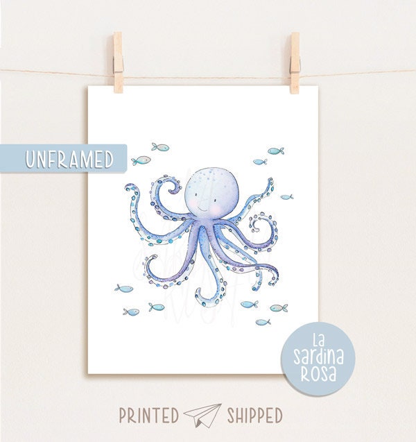 Set of 3 Under the Sea Wall Art Ocean Nursery Decor Nautical | Etsy