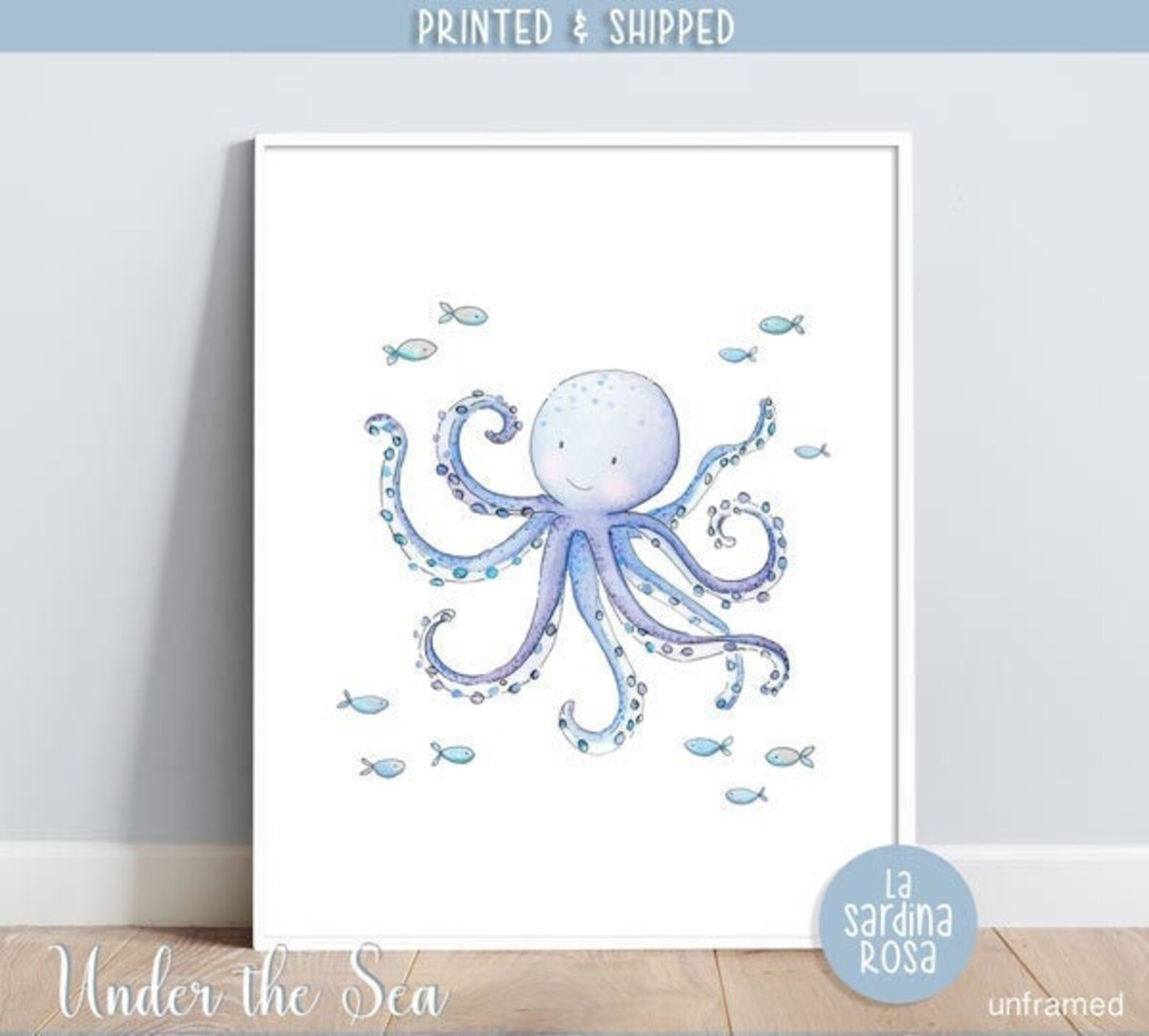 HUGSIDEA Zerbino In Flanella Con Animali Oceanici, 40x59 Cm, Antiscivolo, Lavabile, Moderno Tappetino Entrata Per Seaworld