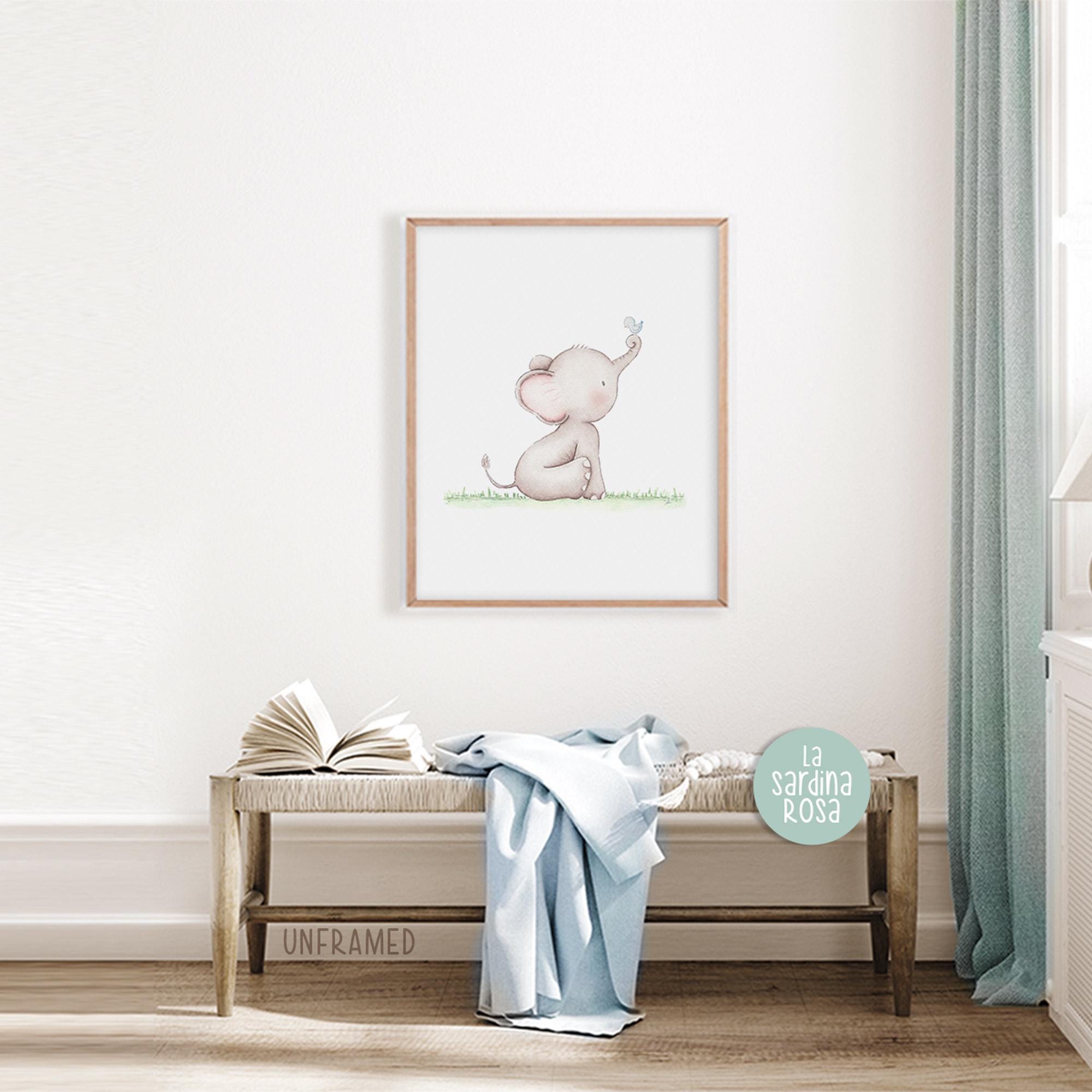 Elephant Nursery Print, Baby Room Decor, Elephant Wall Art, Baby Safari ...