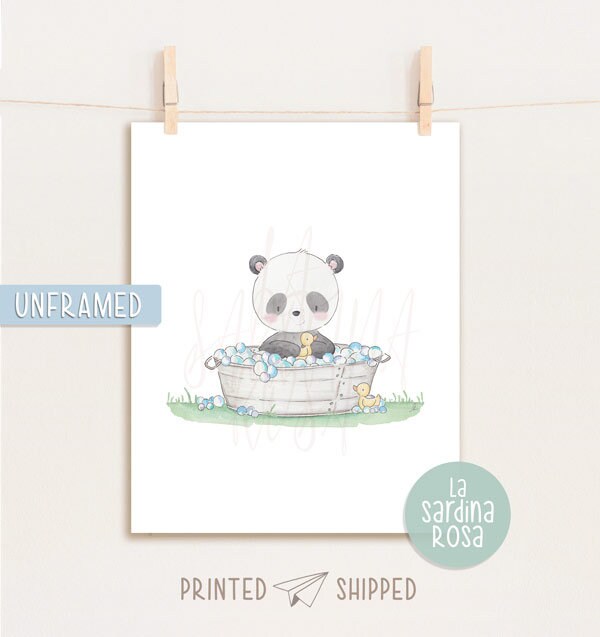 Panda Nursery Print, Baby Room Decor, Panda Bear Wall Art, Kids ...