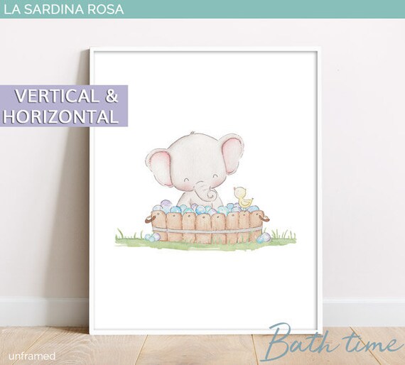 Affiche Bebe Elephant Tableau Enfant Affiche Animaux De La Etsy