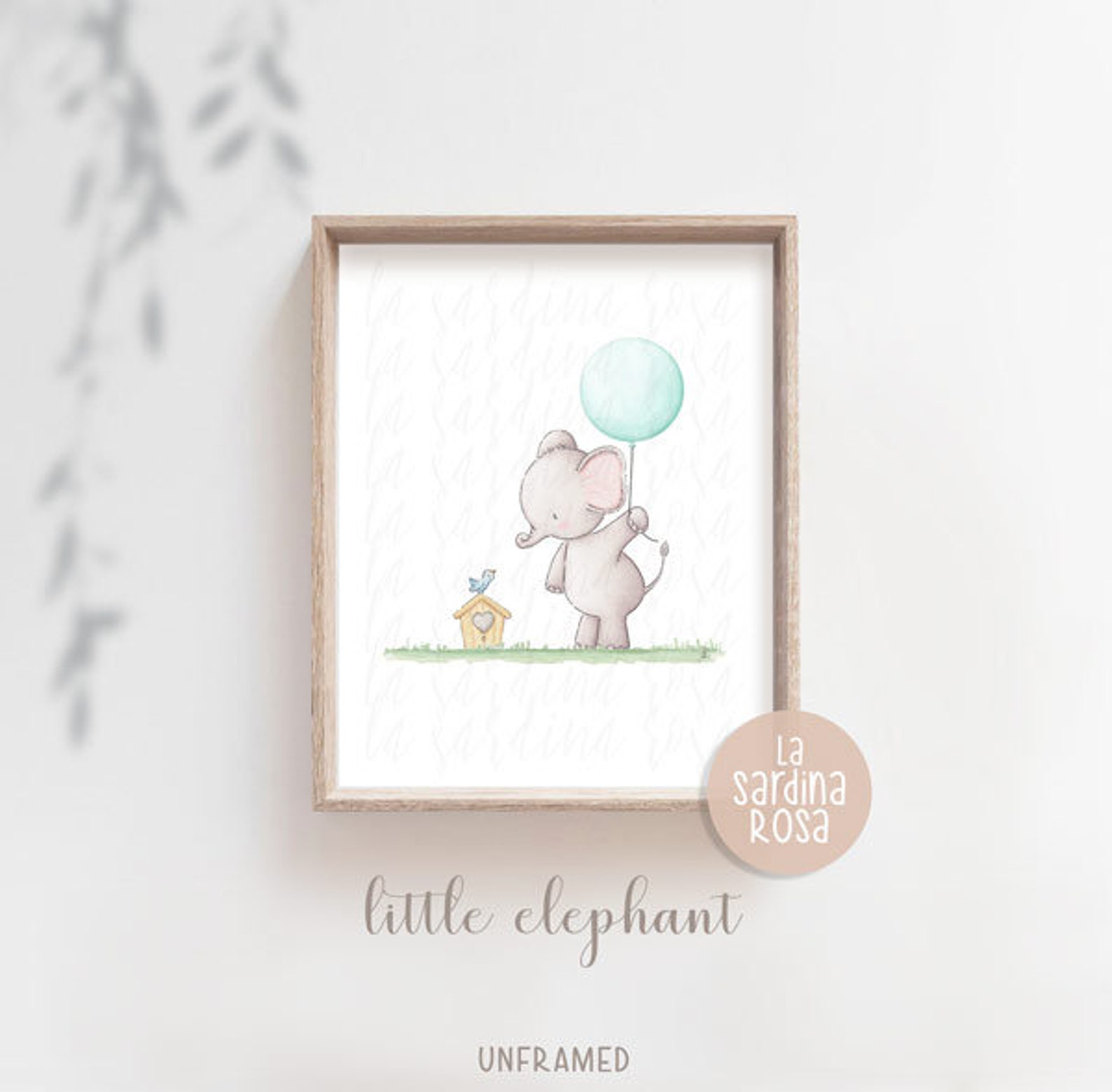 Girl Nursery Art Baby Elephant Nursery Decor Baby Girl Room Etsy