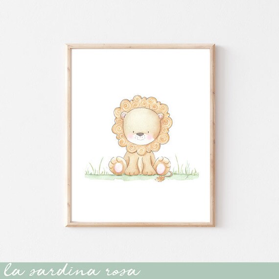 Poster Lion Deco Mural Chambre Bebe Affiche Enfant Affiche Etsy