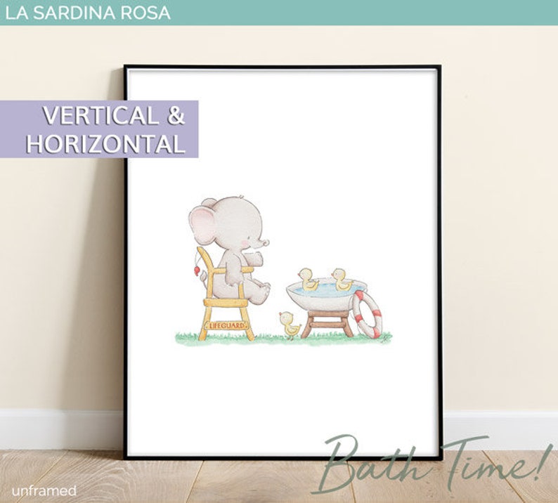 Elephant Wall Art Baby Room Decor Elephant Poster Baby Etsy