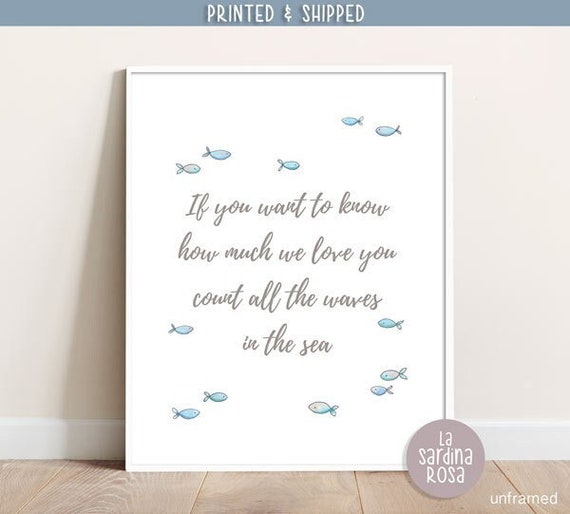 Nautical Nursery Art Baby Quotes Prints Ocean Theme Nursery Etsy