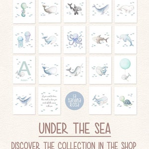 Ocean Nursery Print Set, Under the Sea Wall Art, Nautical Nursery Decor ...