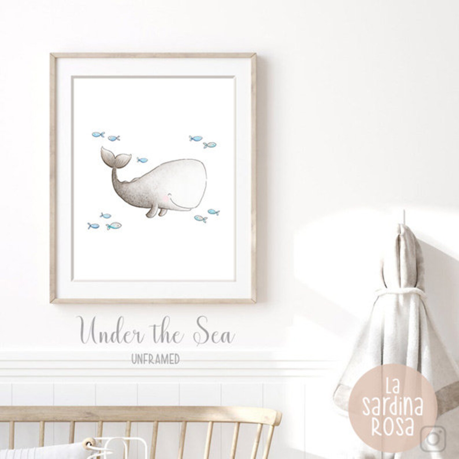 Affiche Baleine Déco chambre bébé thème marin Poster enfant - Etsy France