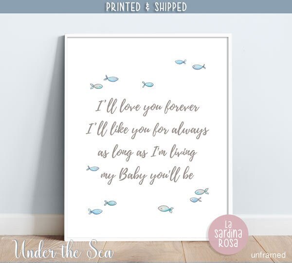 I Ll Love You Forever Nursery Quotes Print Baby Decor Etsy Ireland