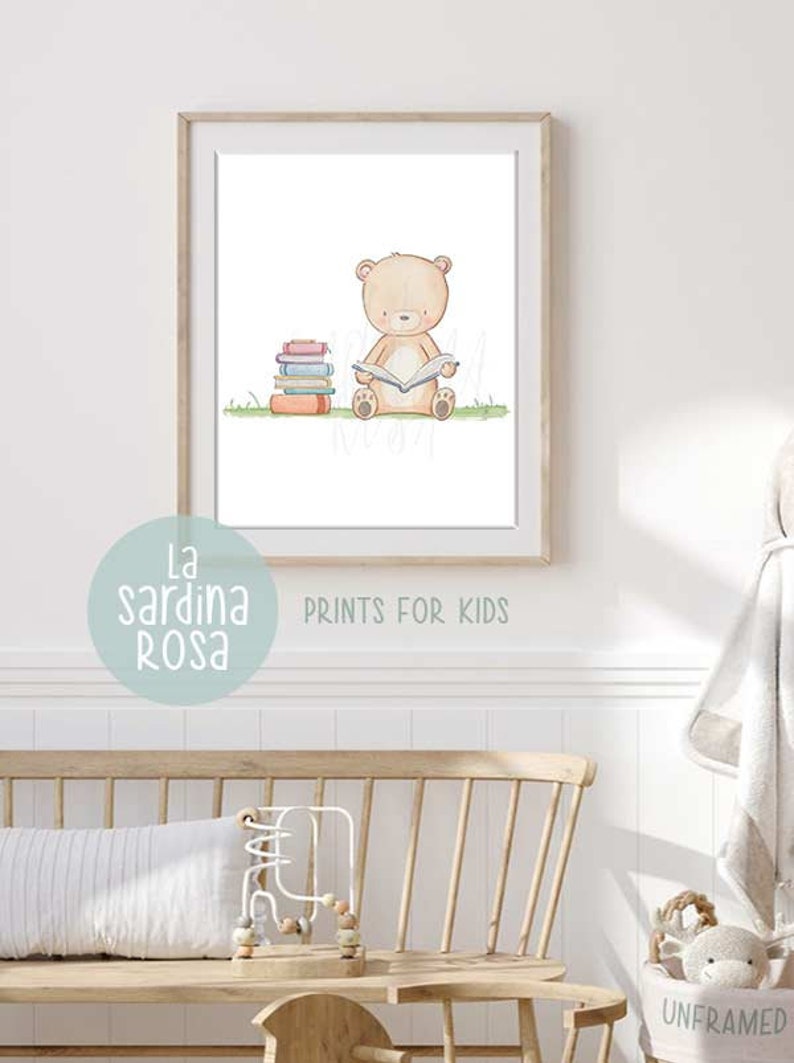 Baby Bear Nursery Wall Art Baby Room Print Kids Room Decor Etsy