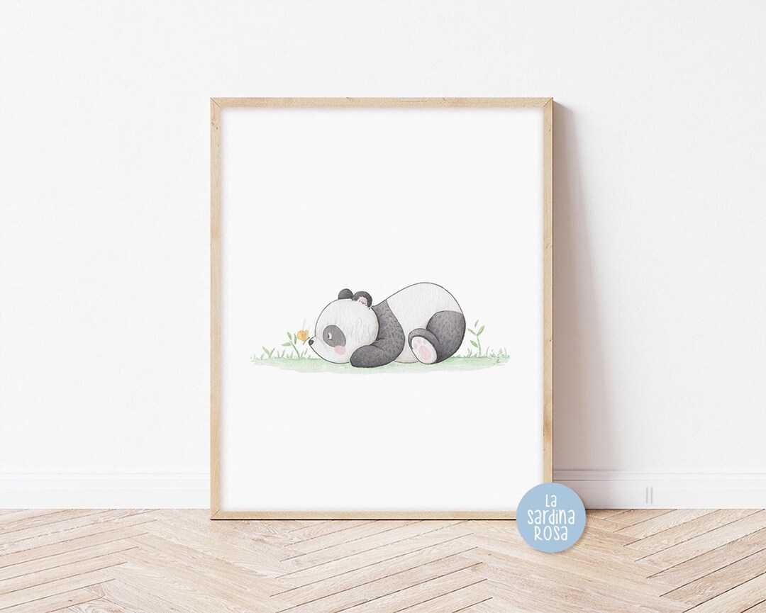 Baby Panda Nursery Print, Jungle Animals Wall Art, Panda Bear Print ...