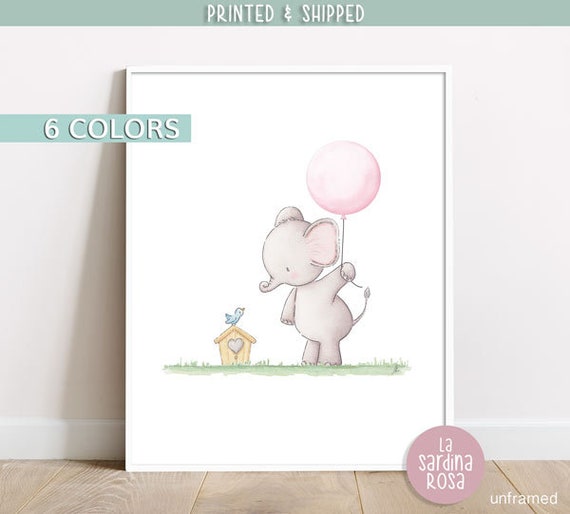 Decoration Chambre Bebe Fille Affiche Elephant Affiche Etsy