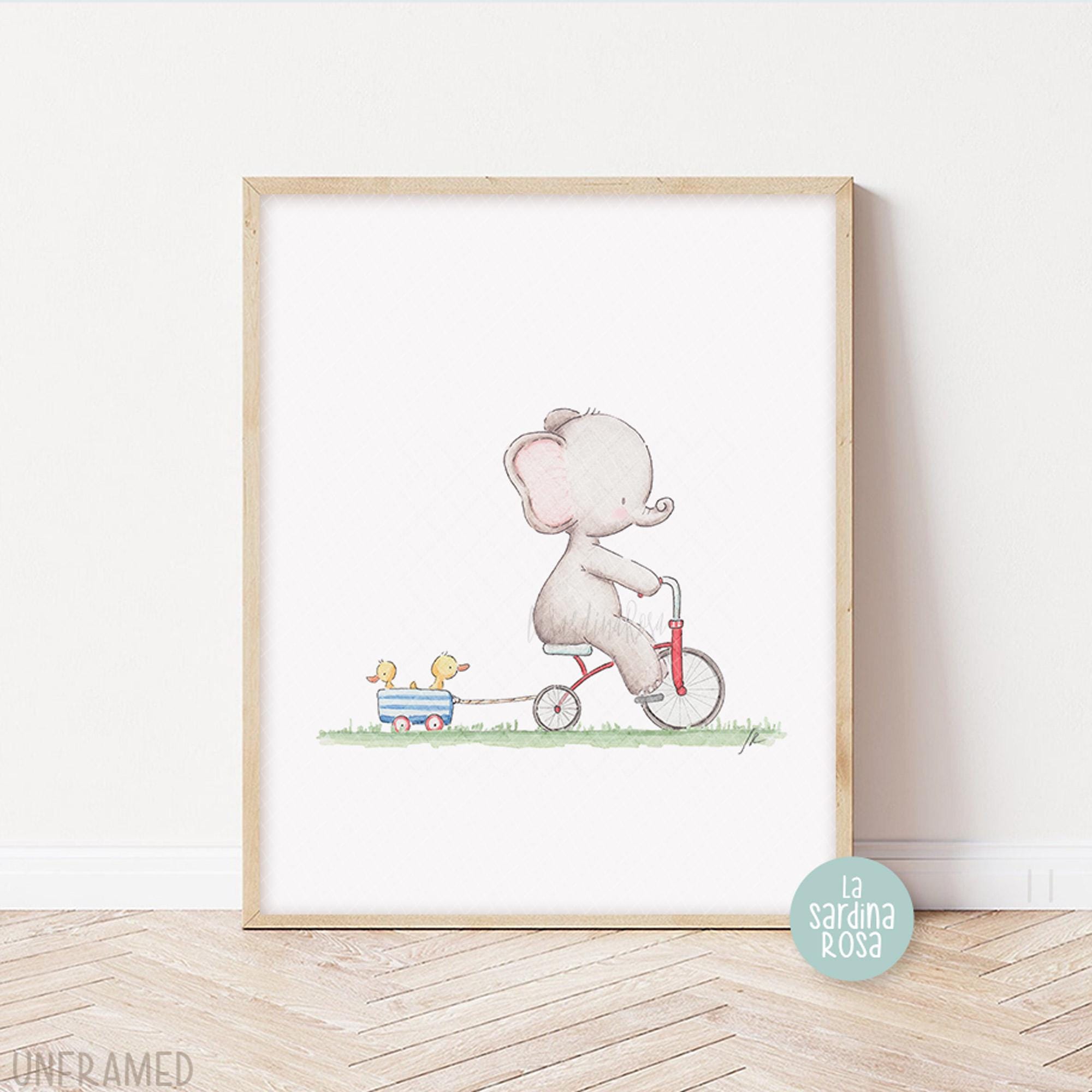 Baby Elephant Nursery Decor, Kids Room Wall Art, Elephant Print ...