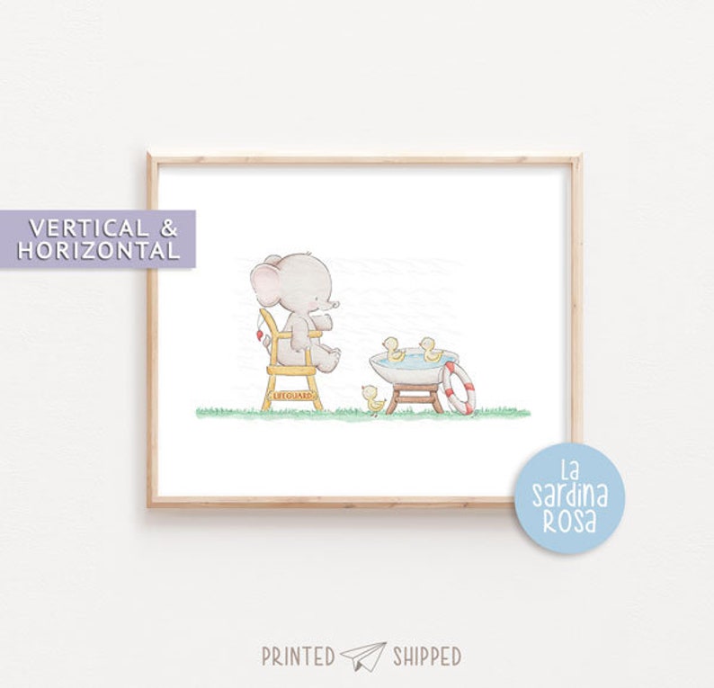 Elephant Wall Art Baby Room Decor Elephant Poster Baby Etsy