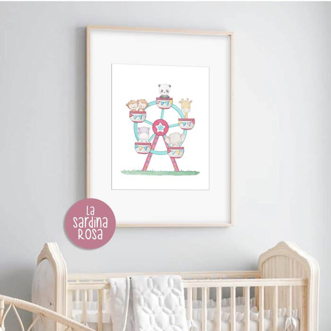 Circus Nursery Art Print, Kids Room Decor, Circus Animal Wall Art ...