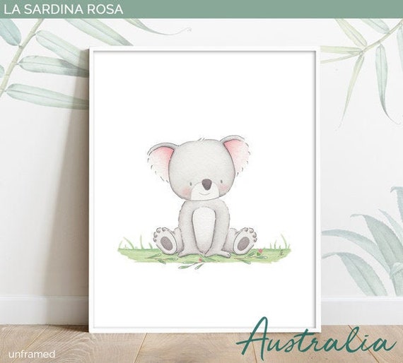 Koala Baby Nursery Art Cute Animals Decor Koala Bear Print Etsy
