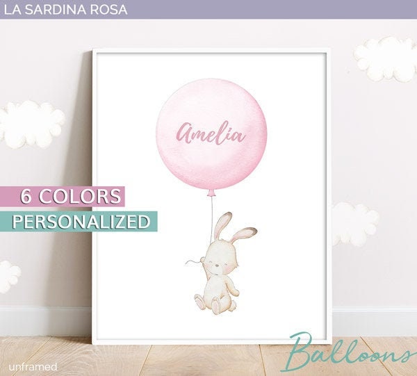 Custom Baby Name Print Baby Girl Nursery Wall Art Bunny Etsy Ireland Custom Baby Name Print Baby Girl Nursery Wall Art Bunny Etsy Ireland