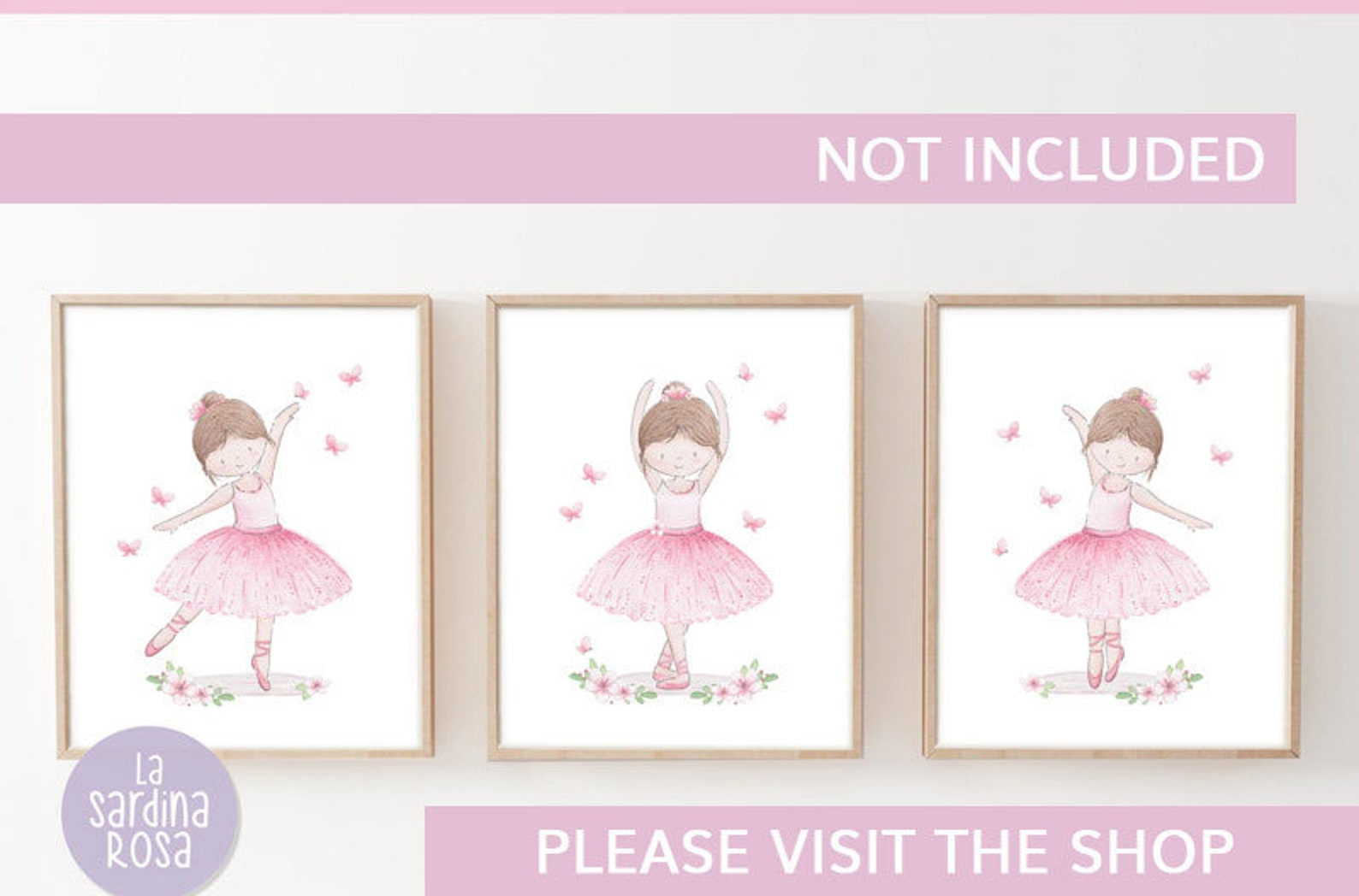 Ballerina Print Girls Nursery Decor Ballerina Wall Art Pink Etsy