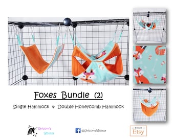 2 Pc. Bedding Bundle ~ Foxes ~ Machine Washable