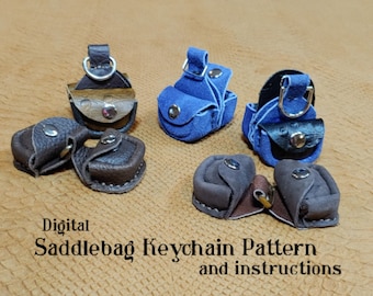 Saddlebag key chain leather pattern with instructions