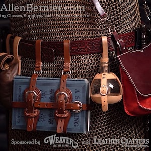Medieval Renaissance Belt Accessories Leather Pattern Pack, LARP and Ren fair leathercraft patterns.