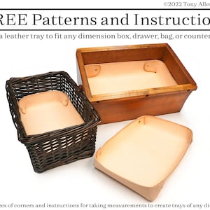 Free Leather Tray Patterns and Instructional Video.