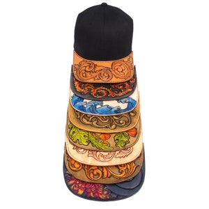 Baseball Cap Brim Leather Tooling Patterns. Patterns for Leather ...