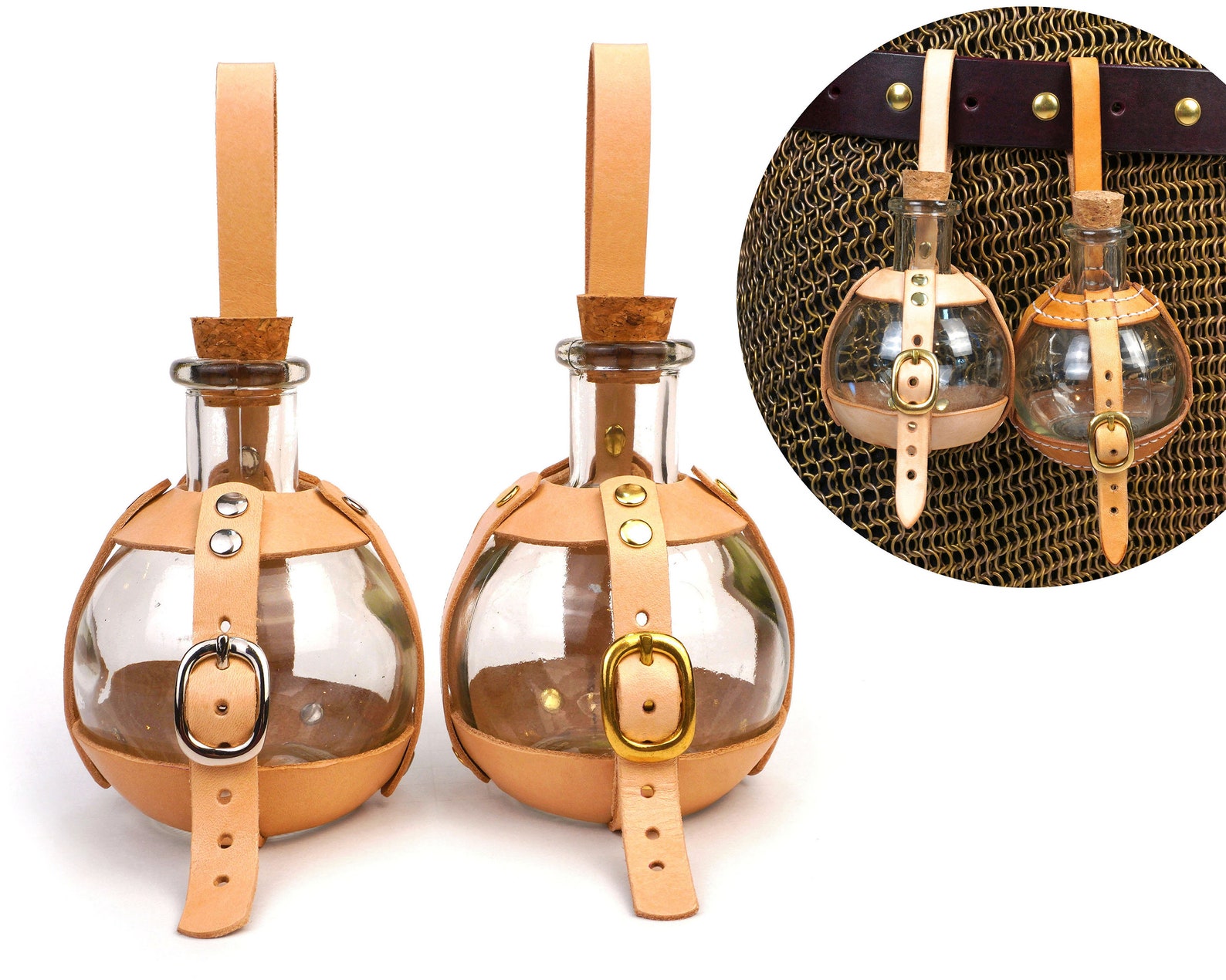 Potion Bottles and Holders Leather Potion Bottle Holder Etsy