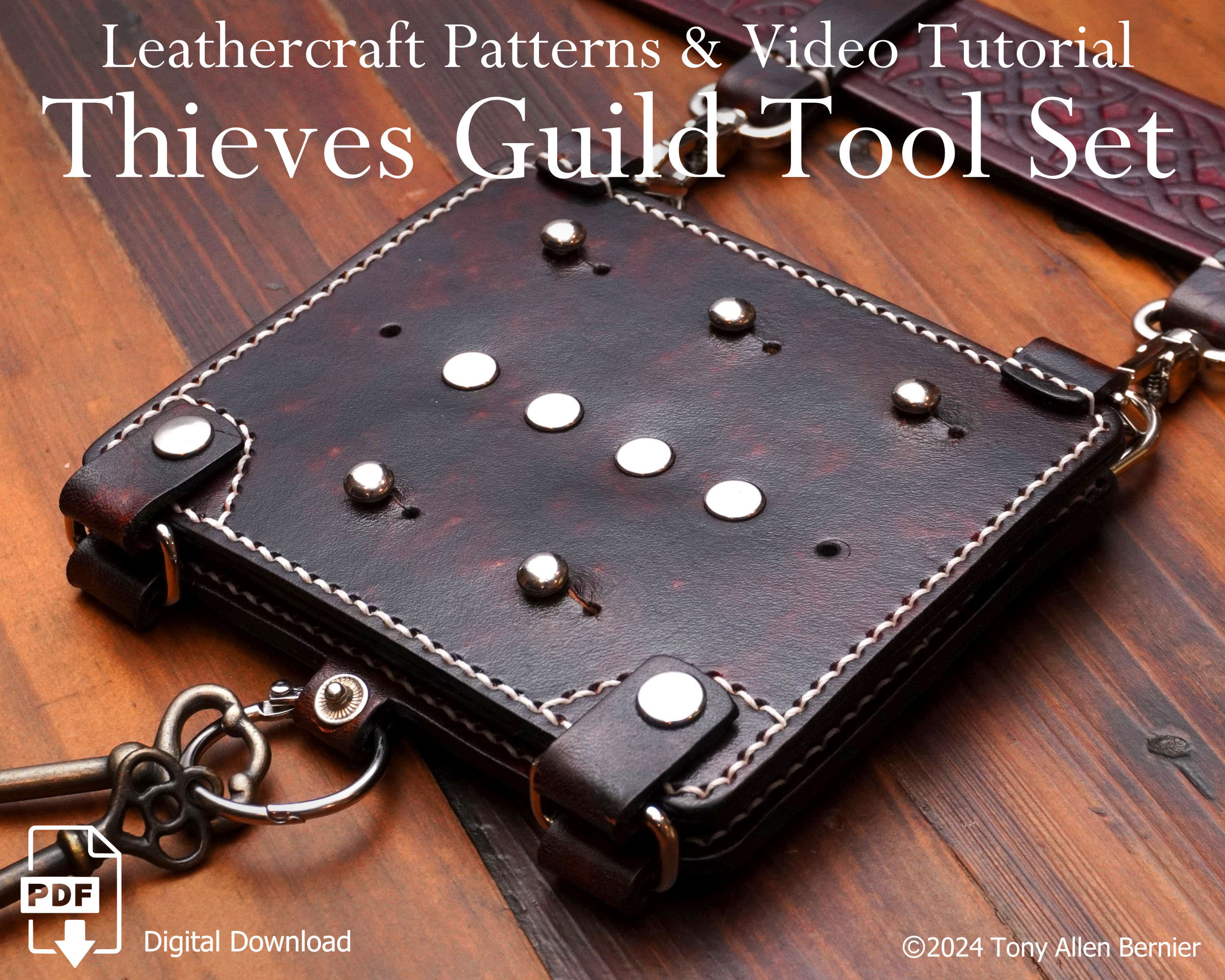 Guild Tool Box Thieves Tool Kit Lockpicking Case Leathercraft Patterns, Larp, Cosplay ...